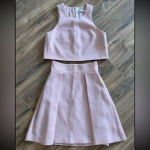 Blush pink skirt two piece set